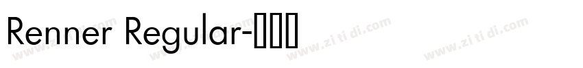 Renner Regular字体转换